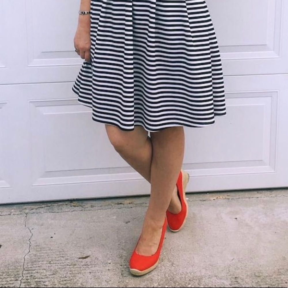 Merona Red Espadrille Wedge Flats